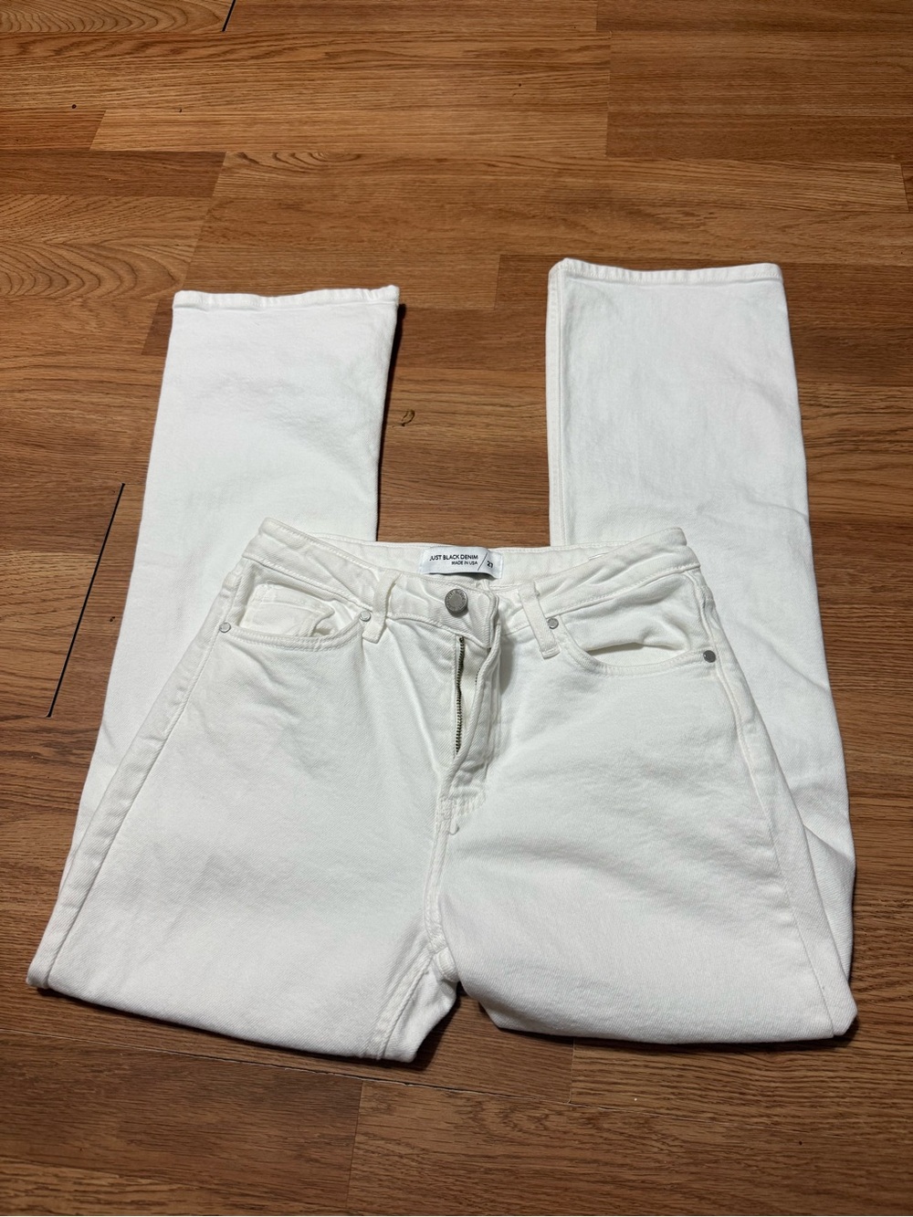 Just Black White Straight-Leg Women's Jeans